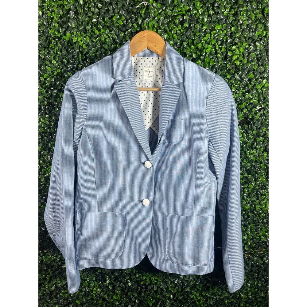 Gap, The Academy Blazer, Blue and White Stripes, Women’s Size 2